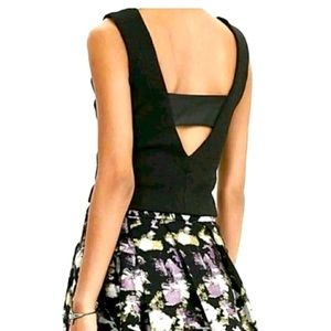 Cutout Leather strap crop top